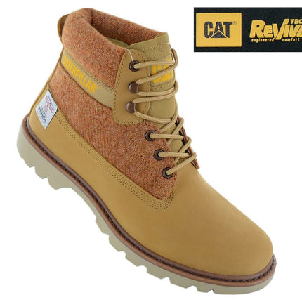 CAT Caterpillar Colorado 2.0 Harris Tweed Boots - Stiefel Leder Amber-Gold P111326