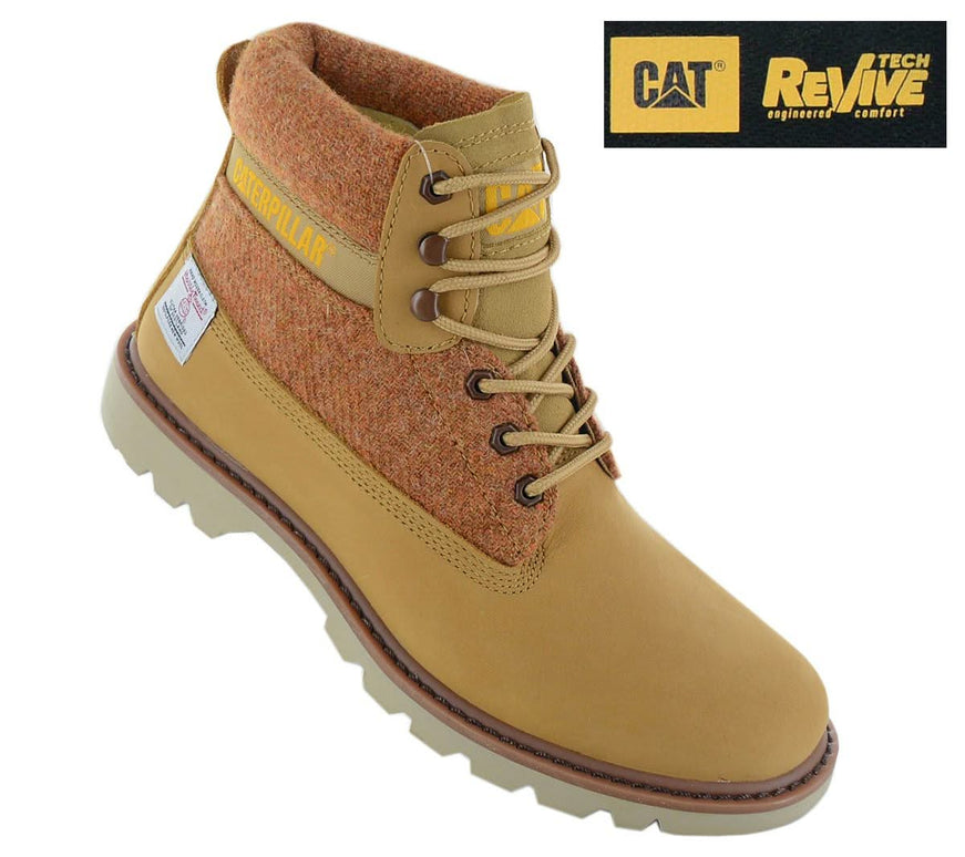 CAT Caterpillar Colorado 2.0 Harris Tweed Boots - Stiefel Leder Amber-Gold P111326