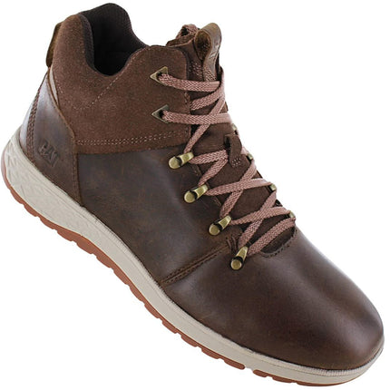 CAT Caterpillar ZEKE Hiker - Stivali invernali da uomo in pelle marrone P725428