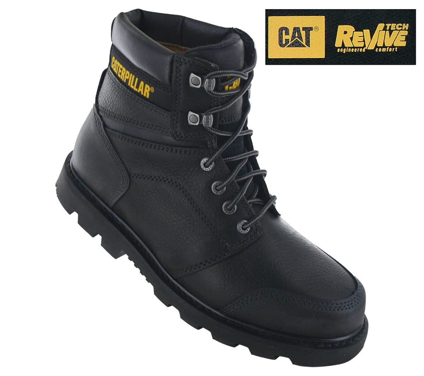 CAT Caterpillar Allerton Boots - Herren Stiefel Leder Schwarz P725445