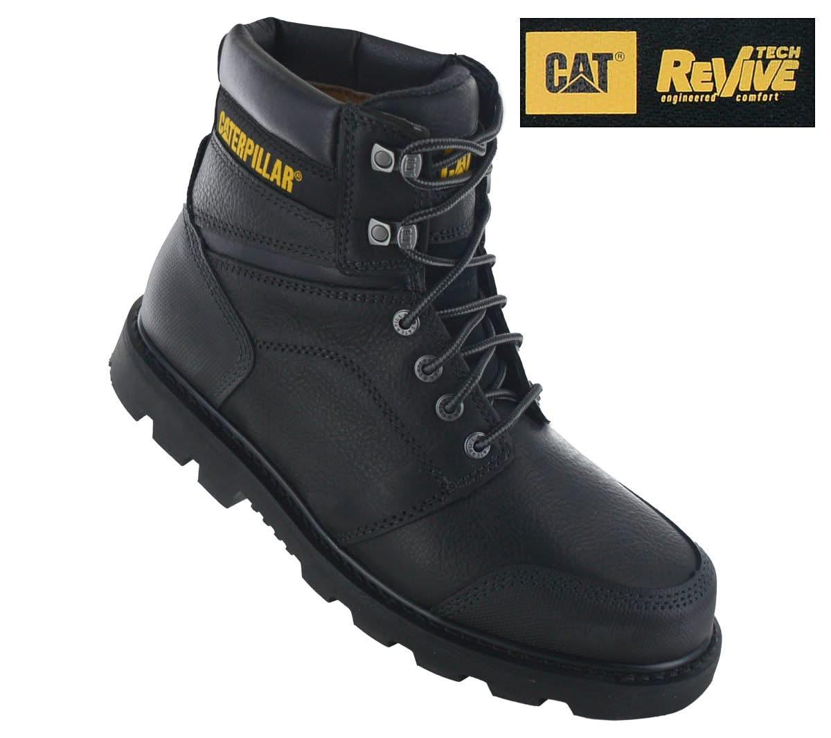 CAT Caterpillar Allerton Boots - Herren Stiefel Leder Schwarz P725445 - Brandstyle24