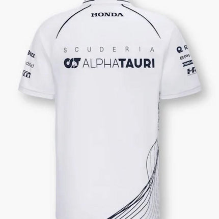 ALPHA TAURI F1 Teamline Polo - Men's T-Shirt Formula 1 White SAT23024