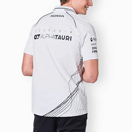 ALPHA TAURI F1 Teamline Polo - Men's T-Shirt Formula 1 White SAT23024