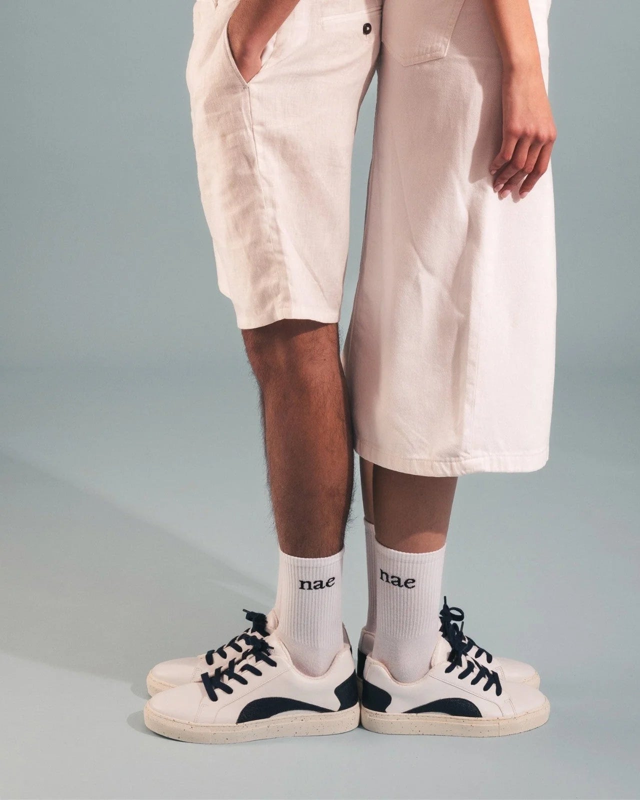 NAE Vegan Shoes Berlin - Sneakers Schuhe Weiß - Blau aus Portugal - Brandstyle24