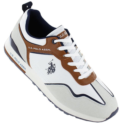 NOUS. Polo Assn. Tabry 002 - Baskets Schuhe Homme WHI-CUO01