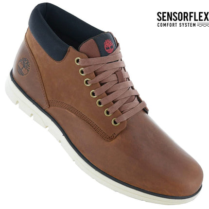 Timberland Bradstreet Mid Chukka - Chaussures Homme Baskets Cuir Marron TB0A13EE-214