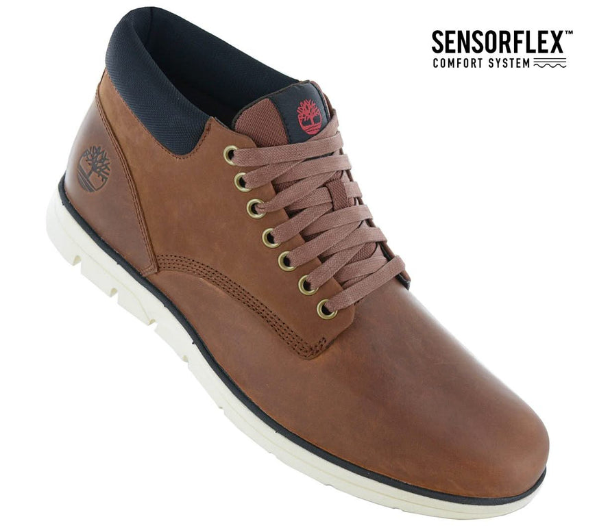 Timberland Bradstreet Mid Chukka - Herren Schuhe Sneaker Leder Braun TB0A13EE-214