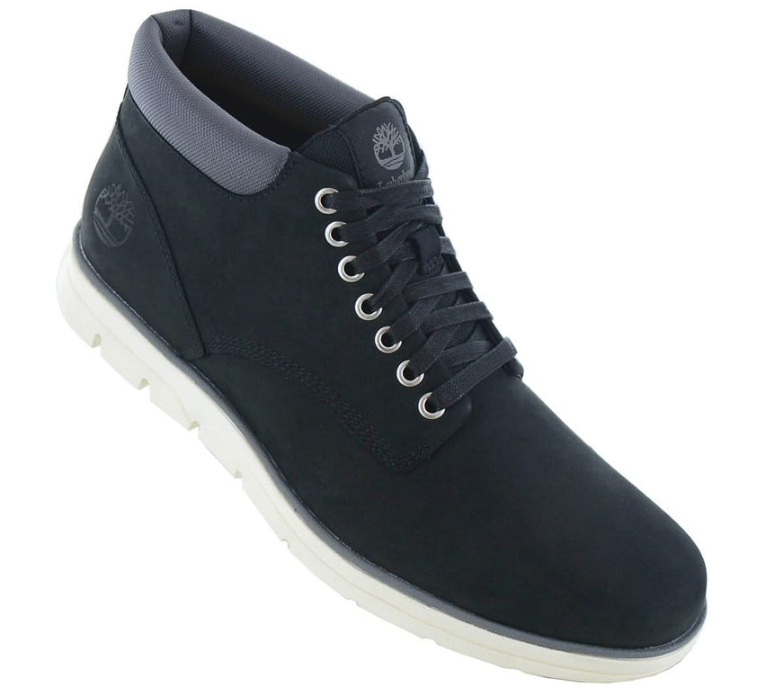 Timberland Bradstreet Mid-Top Sneaker - Herren Schuhe Leder Schwarz TB0A146Q-001