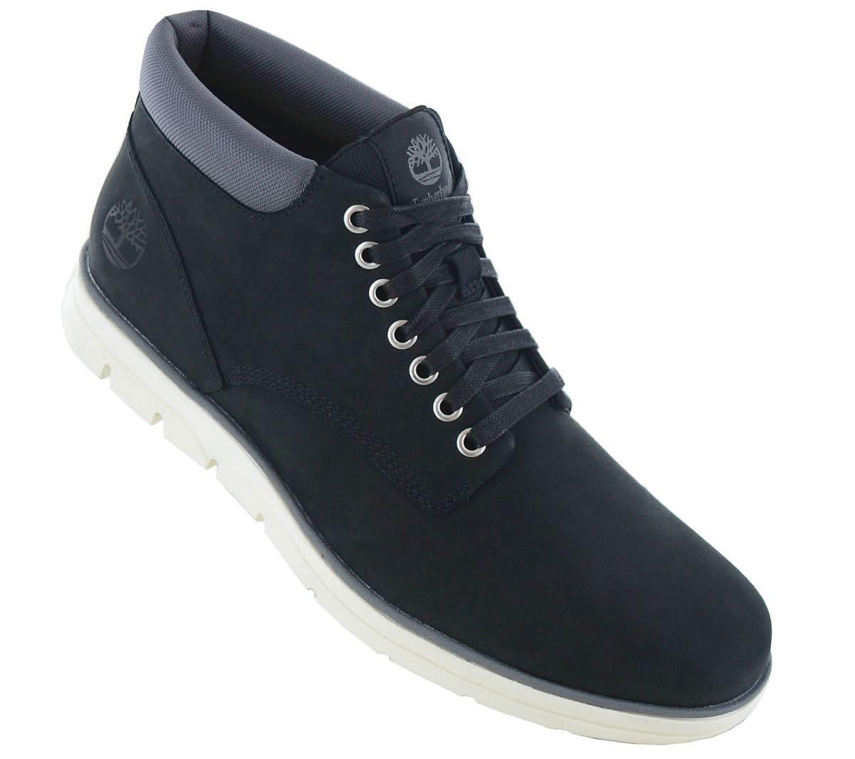 Timberland Bradstreet Mid - Top Sneaker - Herren Schuhe Leder Schwarz TB0A146Q - 001 - Brandstyle24