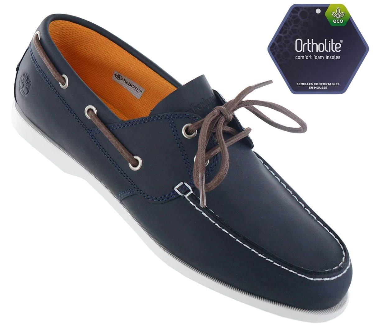 Timberland Cedar Bay Boat Shoe - Herren klassische Bootsschuhe Leder Blau TB0A288M - 019 - Brandstyle24