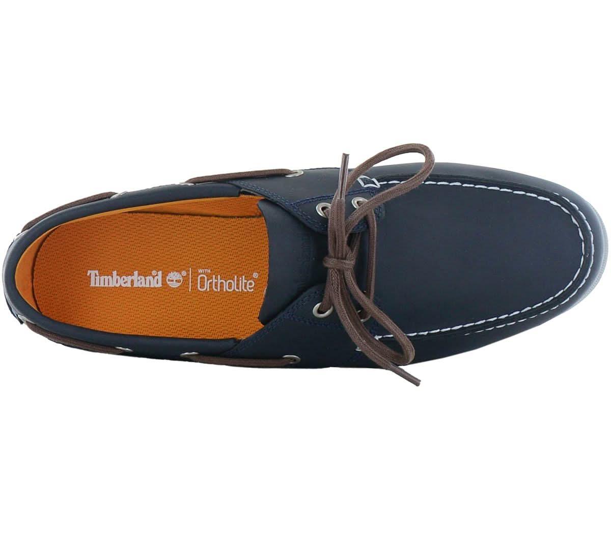 Timberland Cedar Bay Boat Shoe - Herren klassische Bootsschuhe Leder Blau TB0A288M - 019 - Brandstyle24