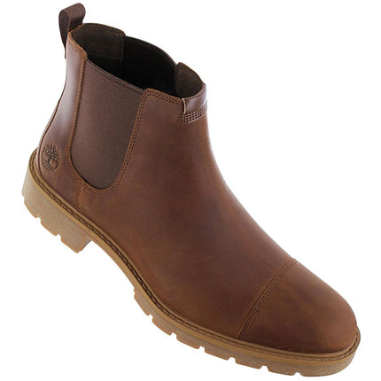 TIMBERLAND Elmhurst Mid Chelsea Boot - Herren Stiefelette Leder Braun TB0A29N5-F13