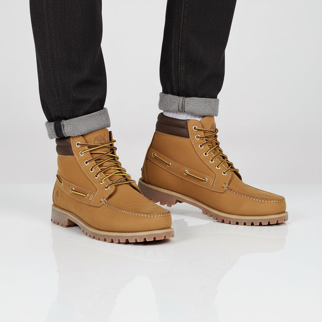 TIMBERLAND Authentic Mid Lace-Up Boot - Men's Boots Shoes Leather