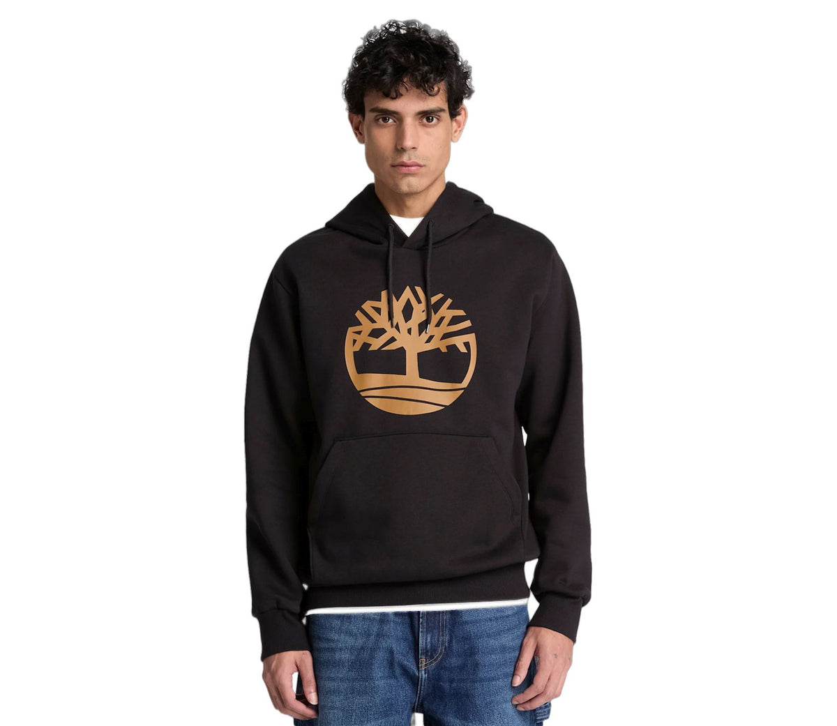 Timberland Tree Logo BB Hoodie - Herren Pullover mit Kapuze Schwarz TBC0YH9T-001