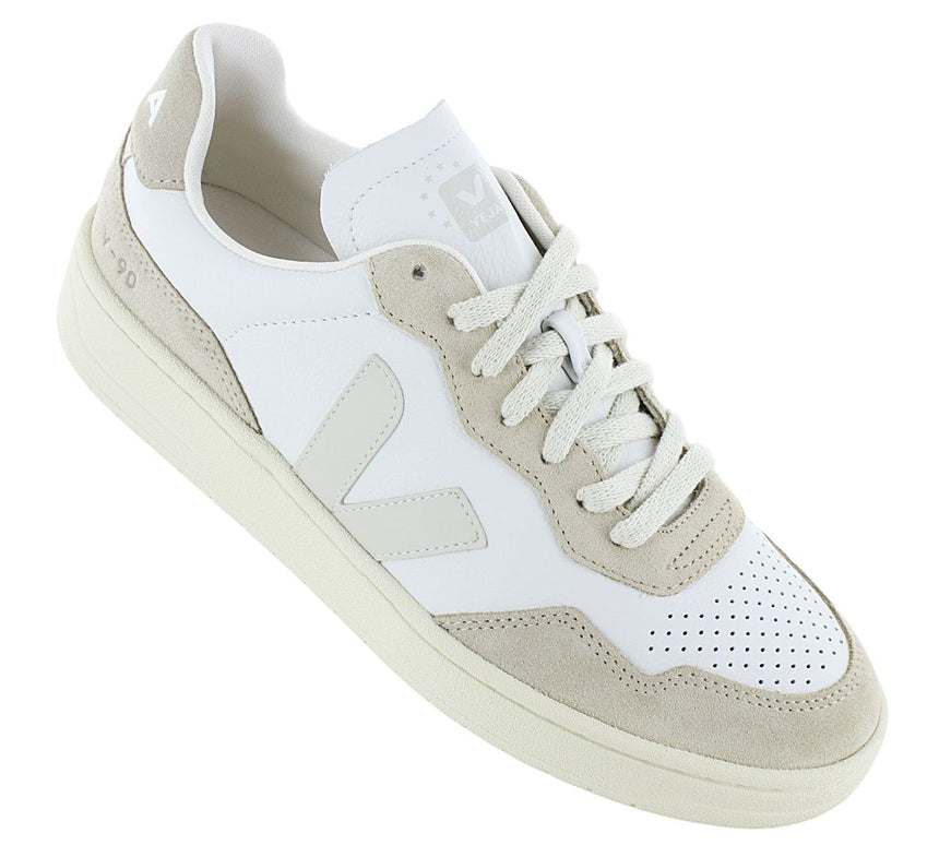 VEJA V-90 LEATHER EUROPA - Chaussures Baskets Femme Blanc VD2003654A390