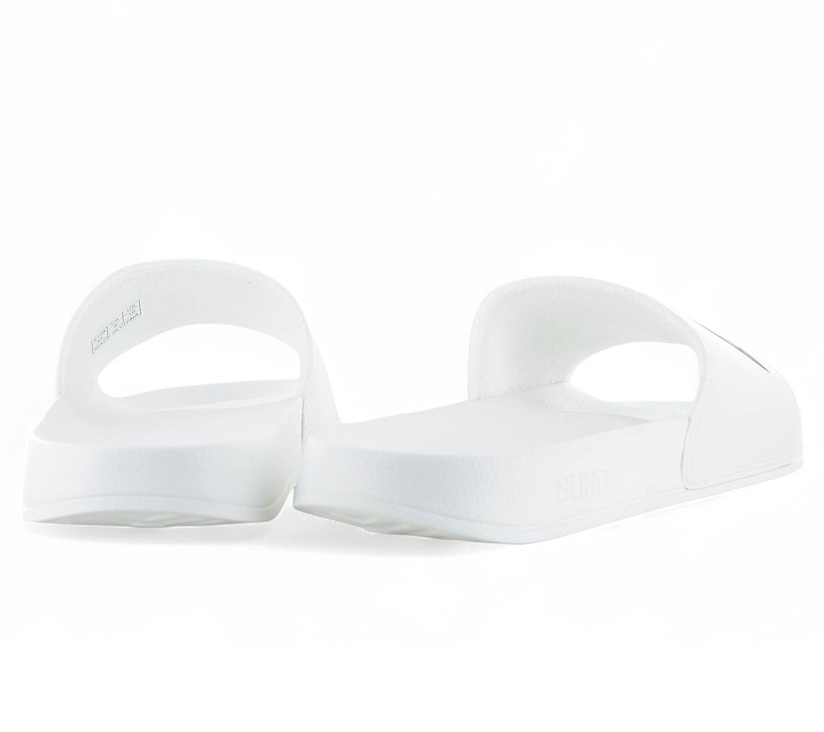 SUN68 Slippers LOGO - Herren Sandalen Pantoletten Slides Badesandalen Weiß X35102 - 01 - Brandstyle24