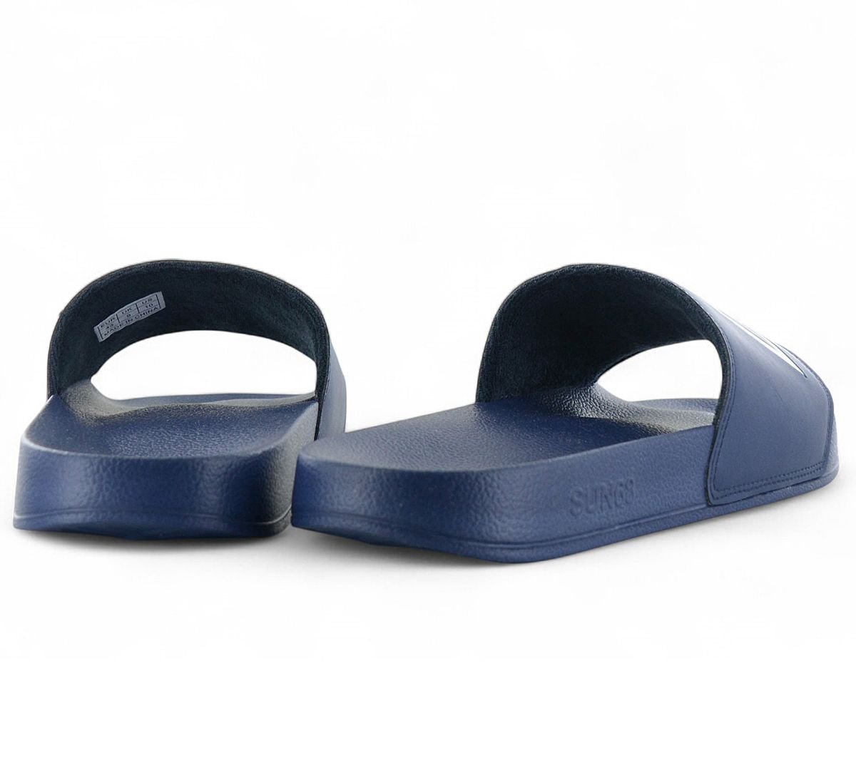 SUN68 Slippers LOGO - Herren Sandalen Pantoletten Slides Badesandalen Blau X35102 - 07 - Brandstyle24