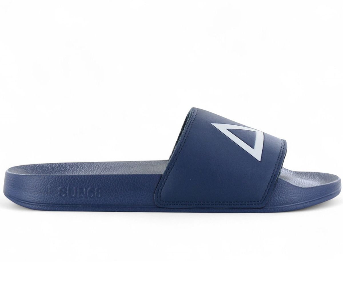 SUN68 Slippers LOGO - Herren Sandalen Pantoletten Slides Badesandalen Blau X35102 - 07 - Brandstyle24