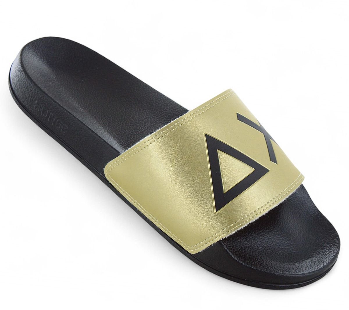 SUN68 Slippers LOGO - Herren Sandalen Pantoletten Slides Badesandalen Schwarz X35102 - 1143 - Brandstyle24
