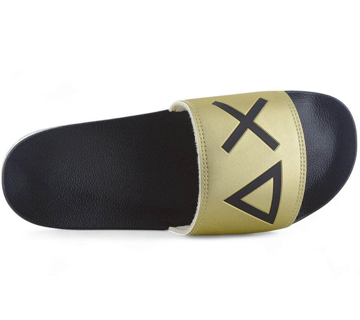 SUN68 Slippers LOGO - Herren Sandalen Pantoletten Slides Badesandalen Schwarz X35102 - 1143 - Brandstyle24