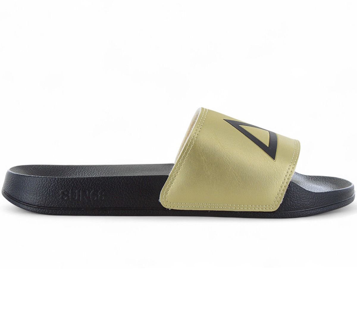 SUN68 Slippers LOGO - Herren Sandalen Pantoletten Slides Badesandalen Schwarz X35102 - 1143 - Brandstyle24