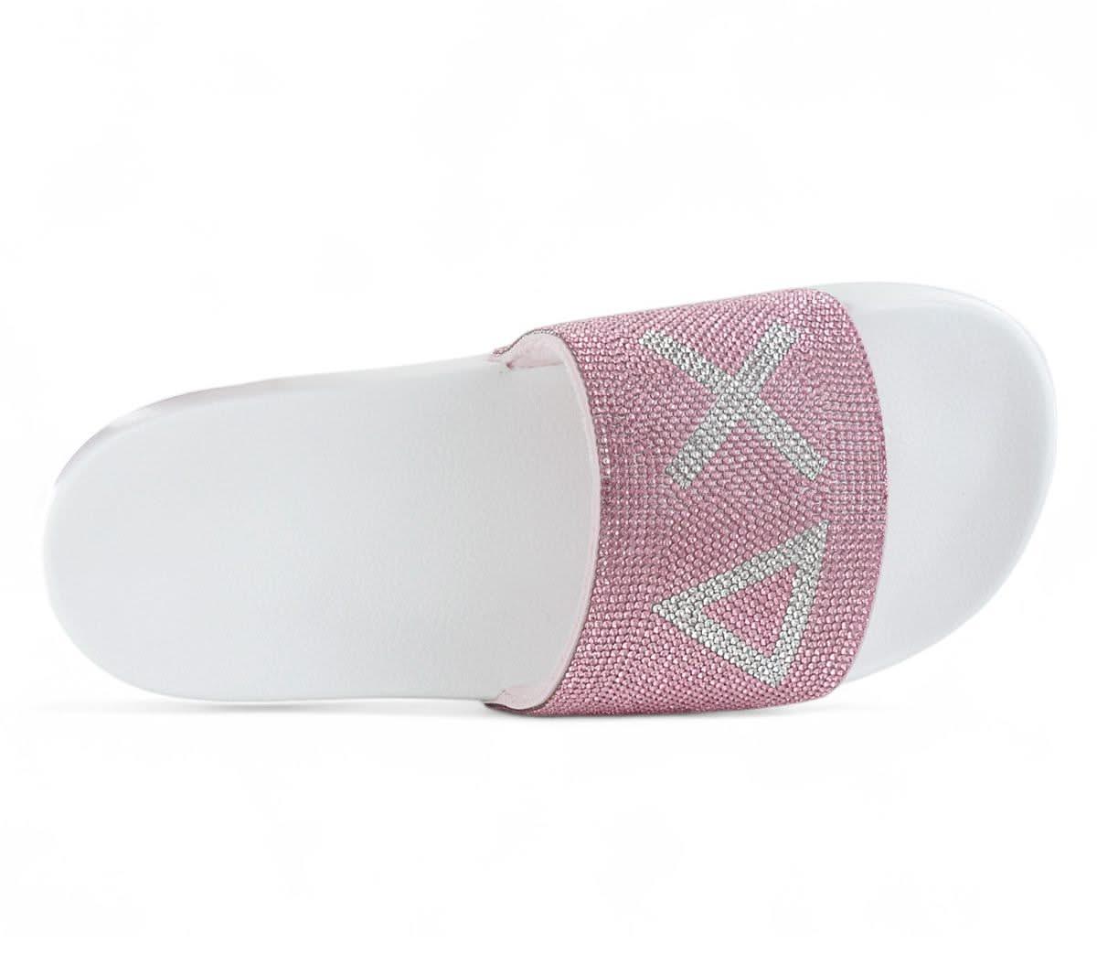 SUN68 Slippers LOGO STRASS - Damen Sandalen Pantoletten Slides Badesandalen X35205 - 0104 - Brandstyle24