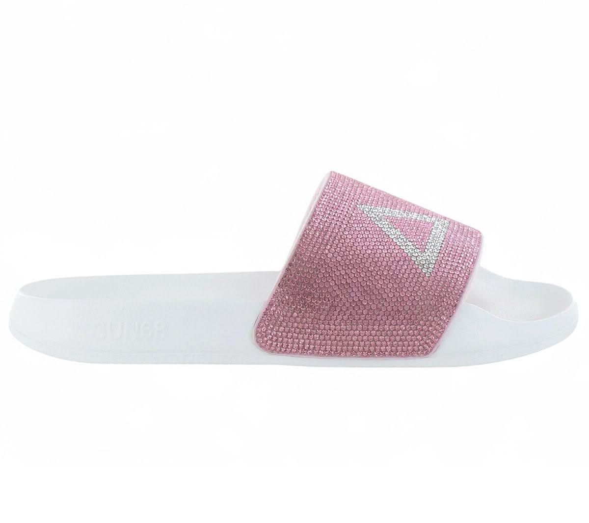 SUN68 Slippers LOGO STRASS - Damen Sandalen Pantoletten Slides Badesandalen X35205 - 0104 - Brandstyle24