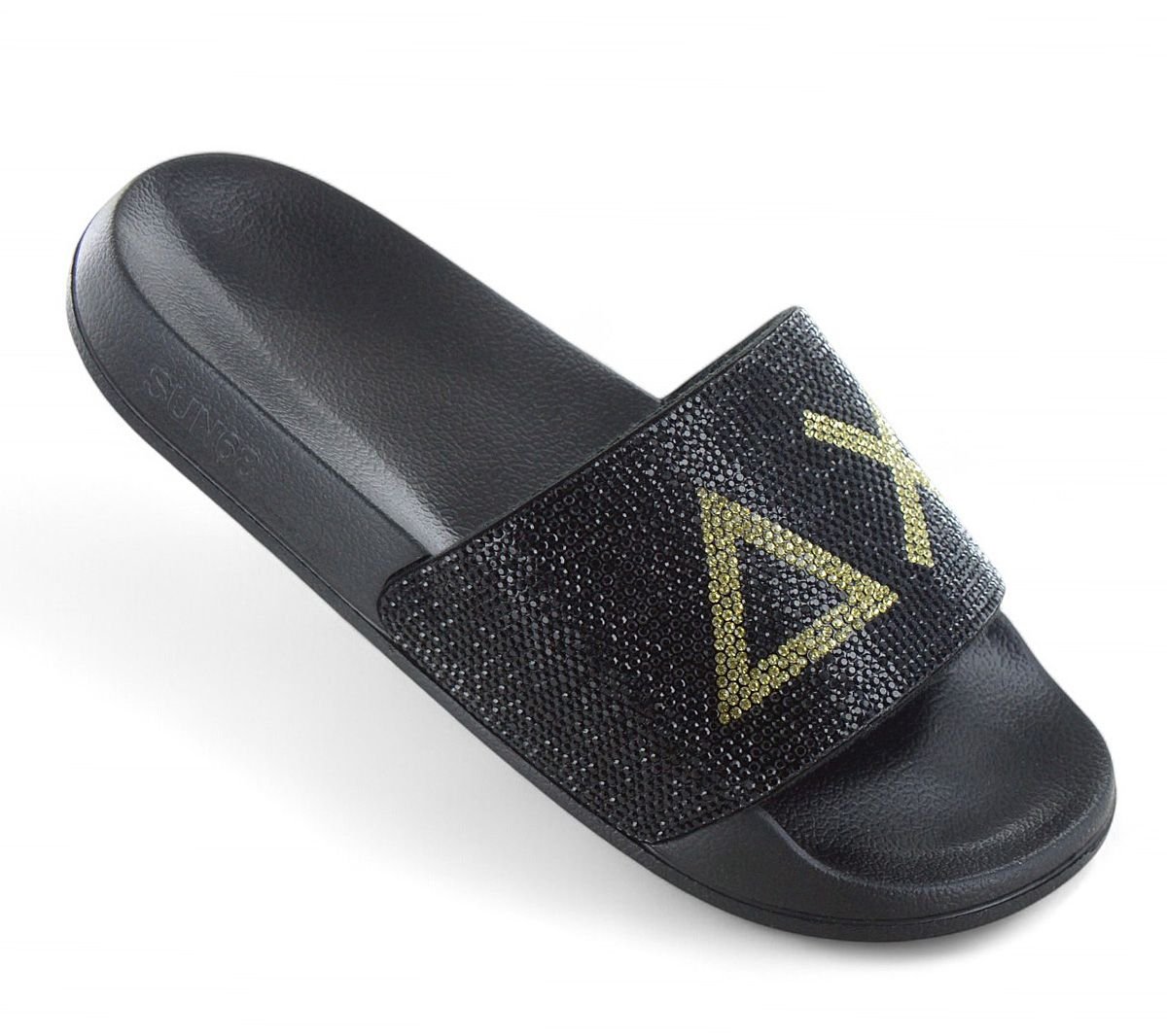 SUN68 Slippers LOGO STRASS - Damen Sandalen Pantoletten Slides Badesandalen X35205 - 11 - Brandstyle24