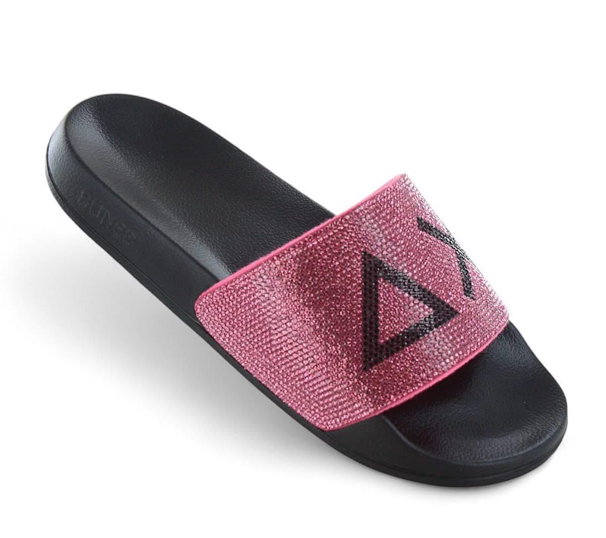 SUN68 Slippers LOGO STRASS - Damen Sandalen Pantoletten Slides Badesandalen X35205 - 1162 - Brandstyle24