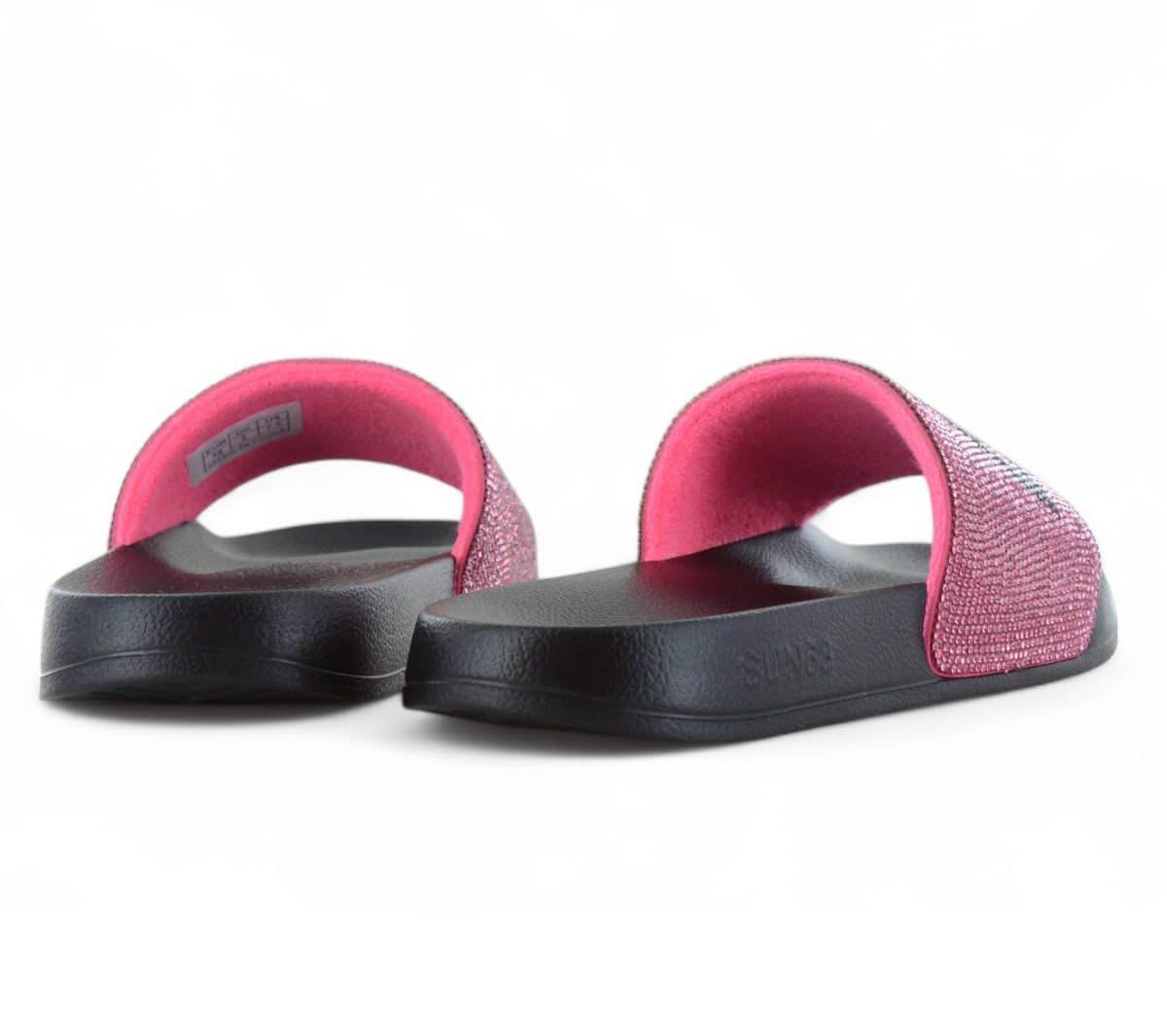 SUN68 Slippers LOGO STRASS - Damen Sandalen Pantoletten Slides Badesandalen X35205 - 1162 - Brandstyle24