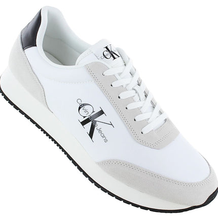 Calvin Klein Retro Runner Low Laceup - Men's Sneakers Shoes White YM0YM00746-YAF