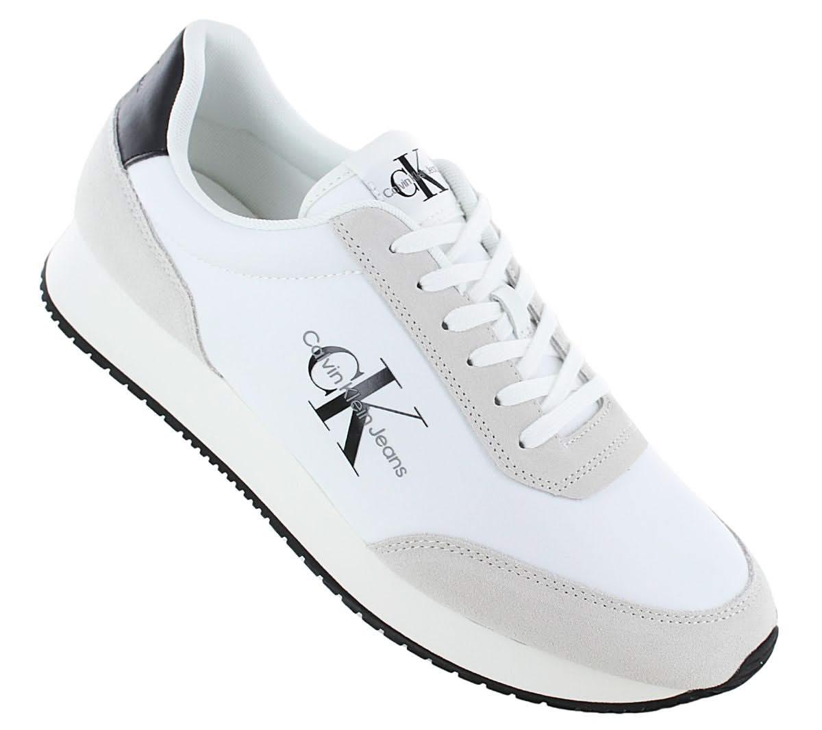 Calvin Klein Retro Runner Low Laceup - Herren Sneakers Schuhe Weiß YM0YM00746 - YAF - Brandstyle24