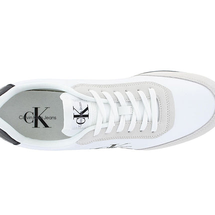 Calvin Klein Retro Runner Low Laceup - Baskets pour hommes Chaussures Blanc YM0YM00746-YAF