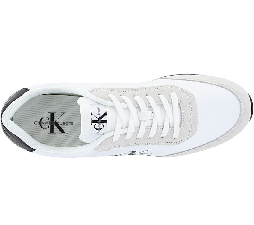 Calvin Klein Retro Runner Low Laceup - Men's Sneakers Shoes White YM0YM00746-YAF