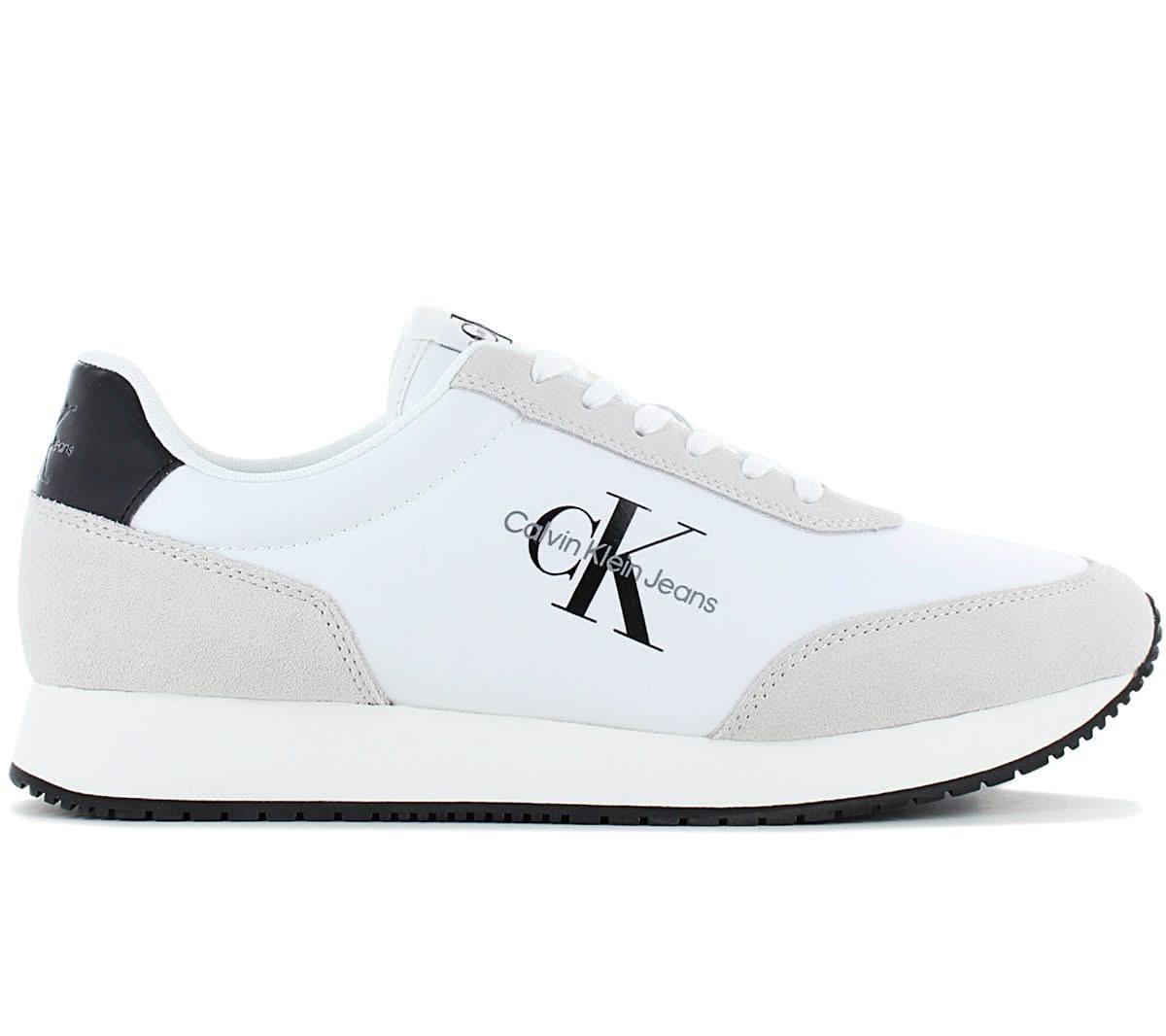 Calvin Klein Retro Runner Low Laceup - Herren Sneakers Schuhe Weiß YM0YM00746 - YAF - Brandstyle24