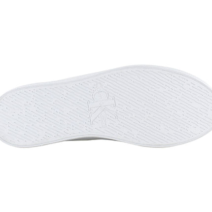 Calvin Klein Bold Vulc Flatf Lace LTH MET - Baskets à plateforme pour femmes Blanc YW0YW01393-01W