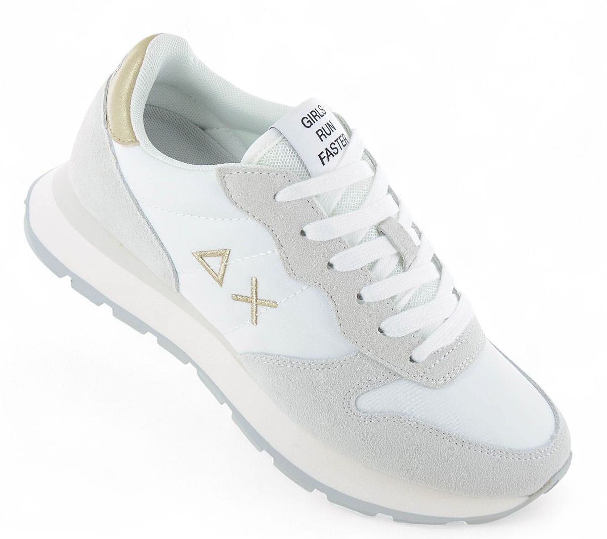 SUN68 Ally Gold Silver - Damen Sneakers Schuhe Weiß Z35202 - 01 - Brandstyle24