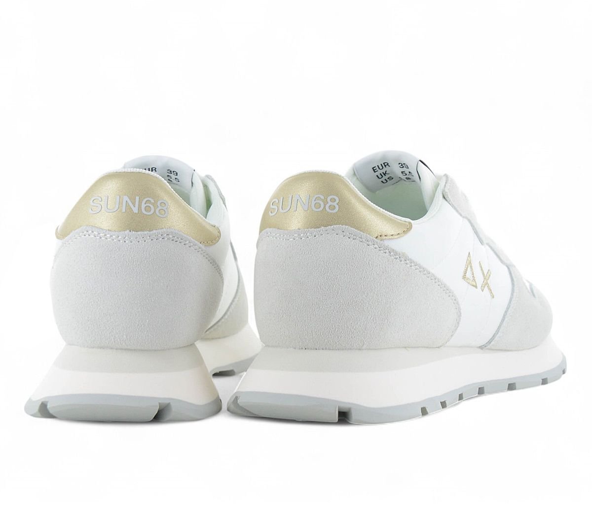 SUN68 Ally Gold Silver - Damen Sneakers Schuhe Weiß Z35202 - 01 - Brandstyle24
