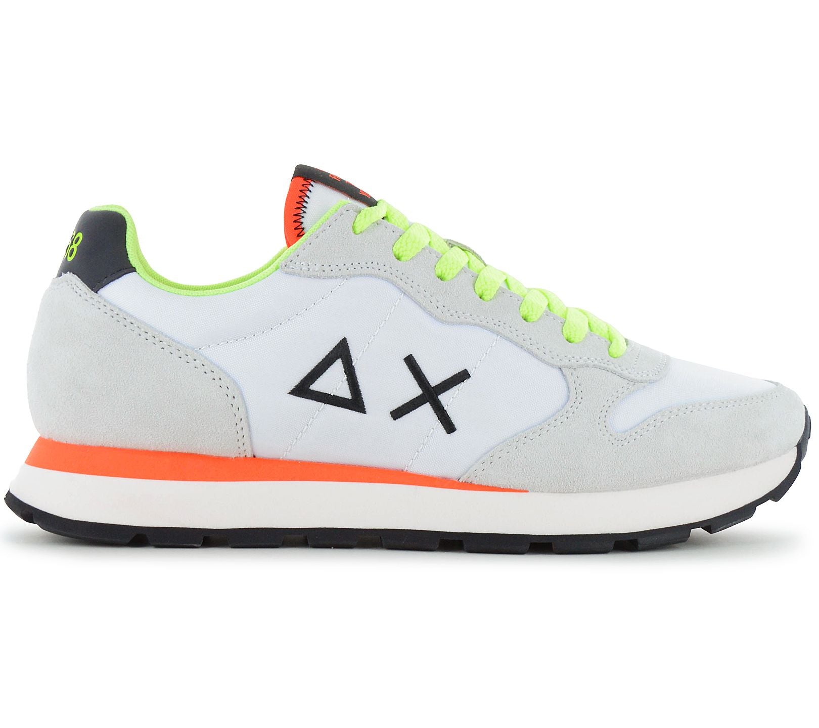 SUN68 Tom Fluo - Herren Sneakers Schuhe Weiß Z36102-01