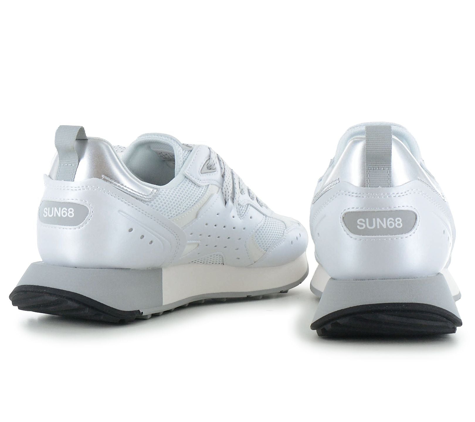 SUN68 Jaki 2.0 Silver Mesh - Men's Sneakers Shoes White Z36119-01