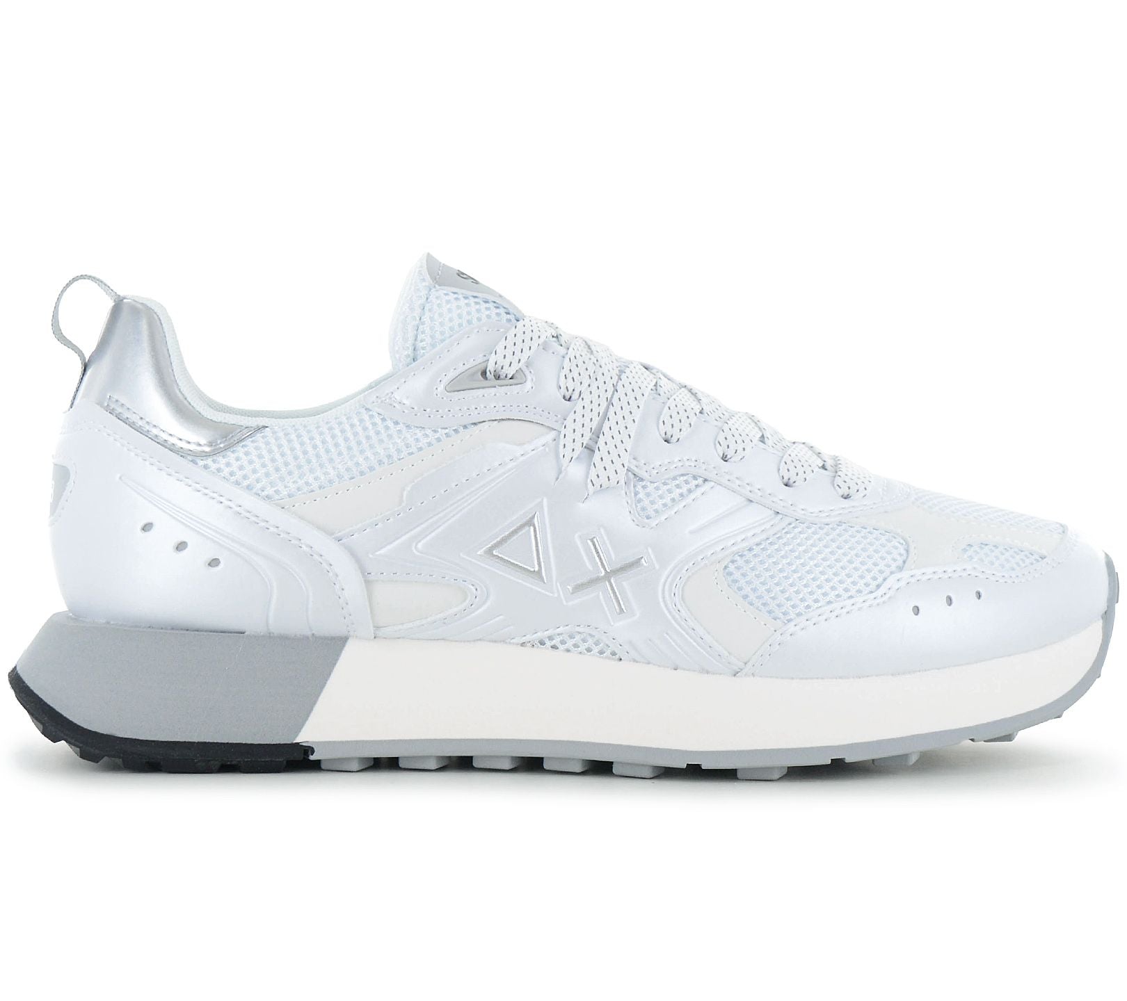 SUN68 Jaki 2.0 Silver Mesh - Herren Sneakers Schuhe Weiß Z36119-01