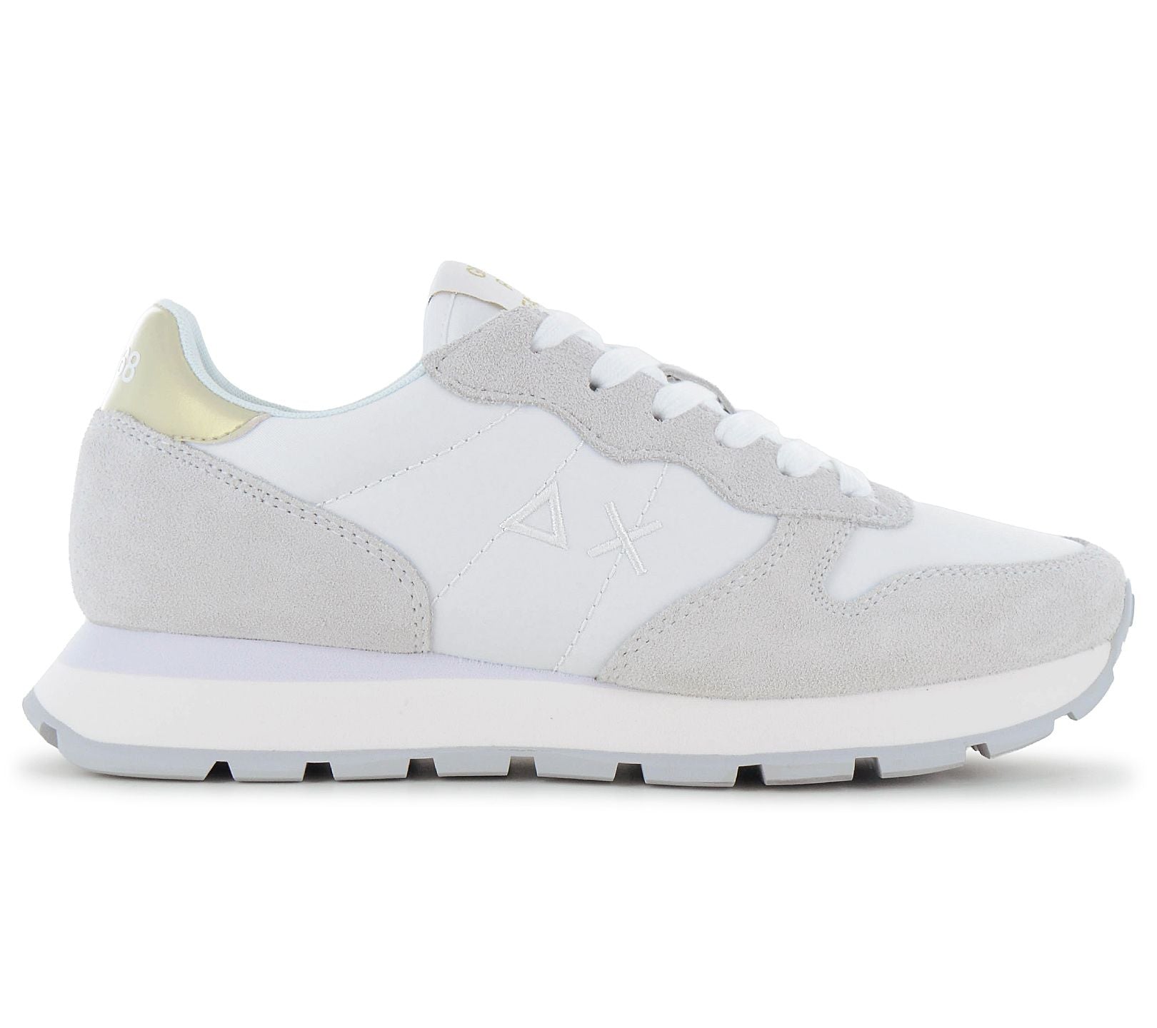 SUN68 Ally Gold Silver - Damen Sneakers Schuhe Weiß Z36202-01