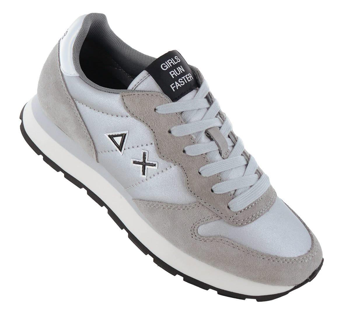 SUN68 Ally Bright Suede and Nylon - Damen Sneakers Schuhe Silber - Grau Z44203 - 44 - Brandstyle24