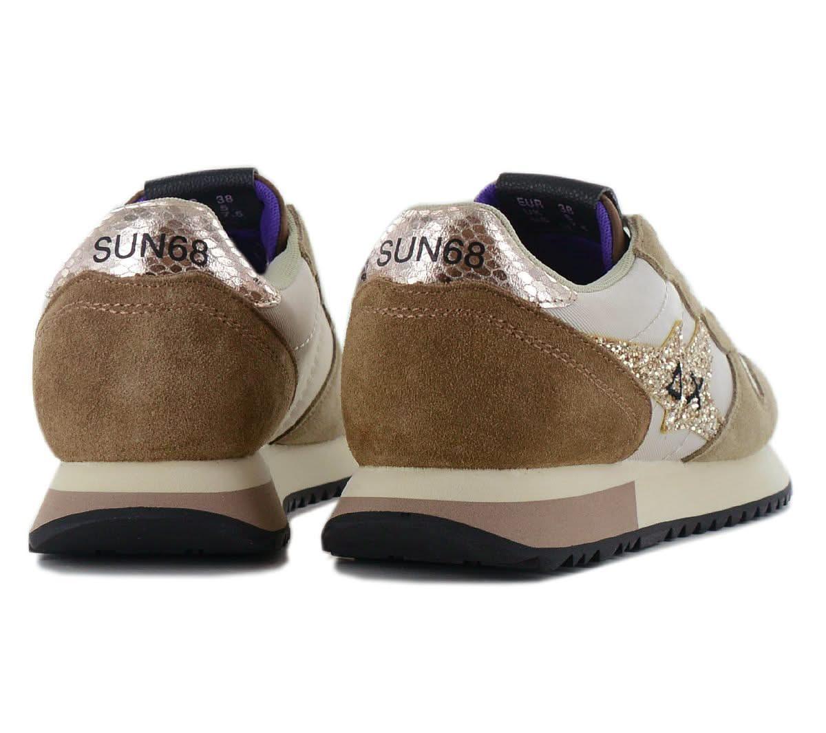 SUN68 Stargirl Glitter Logo - Damen Sneakers Schuhe Beige Z44210 - 16 - Brandstyle24