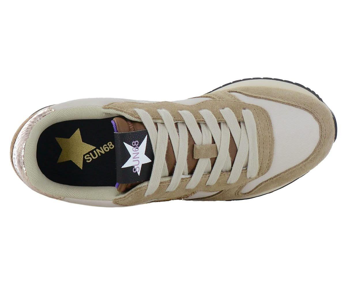 SUN68 Stargirl Glitter Logo - Damen Sneakers Schuhe Beige Z44210 - 16 - Brandstyle24
