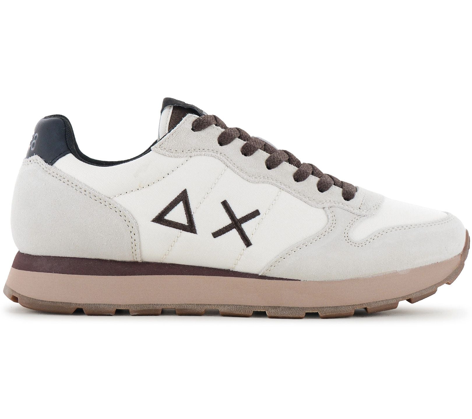 SUN68 Tom Solid - Herren Sneakers Schuhe Weiß-Braun Z46101-31