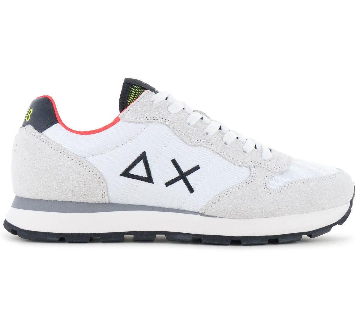 SUN68 Tom Fluo - Herren Sneakers Schuhe Weiß Z46102-01