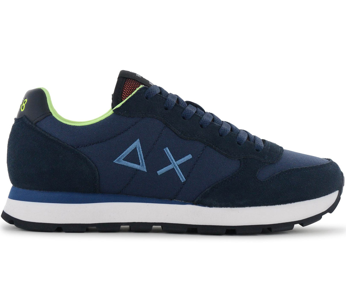 SUN68 Tom Fluo - Herren Sneakers Schuhe Navy-Blau Z46102-07