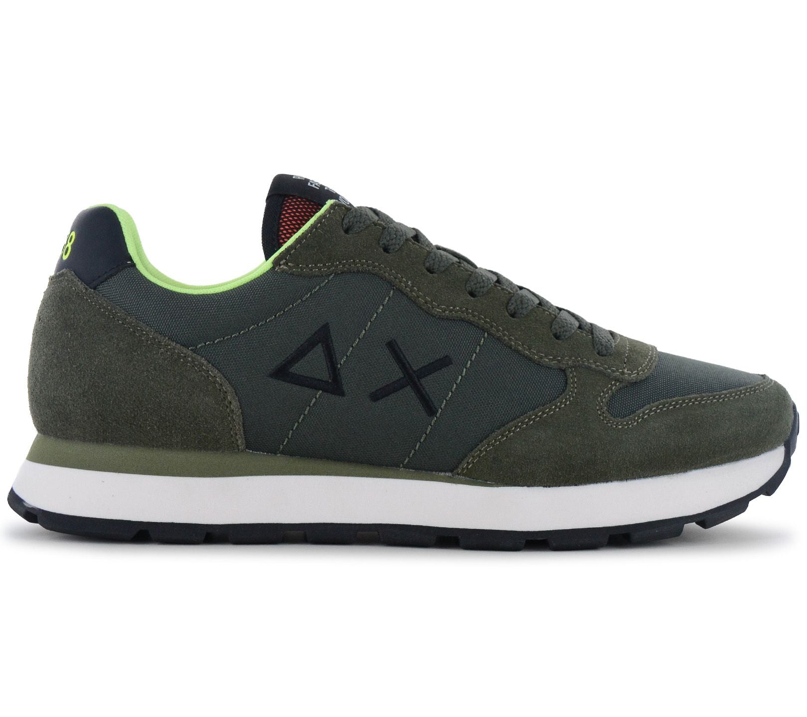 SUN68 Tom Fluo - Herren Sneakers Schuhe Military-Grün Z46102-74