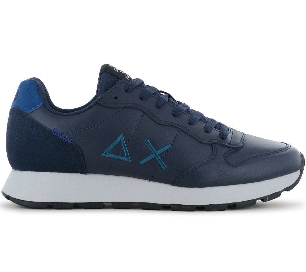 SUN68 Tom Classic Leather - Herren Sneakers Schuhe Leder Blau Z46103-07